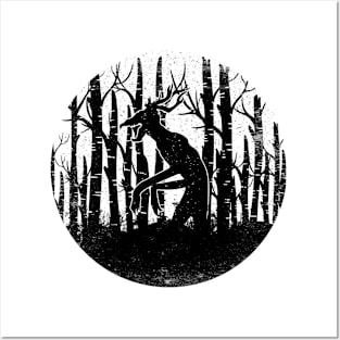 Wendigo Silhouette Posters and Art